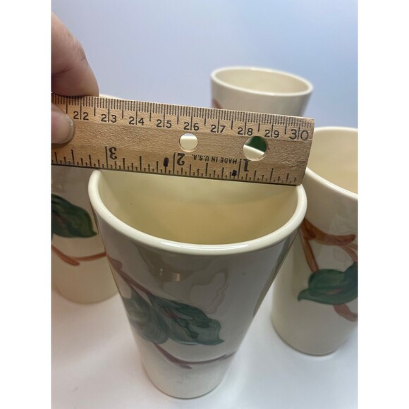 SET OF 4 FRANCISCAN Apple USA Back stamp  Tumblers 12oz 5" TALL - Picture 9 of 10